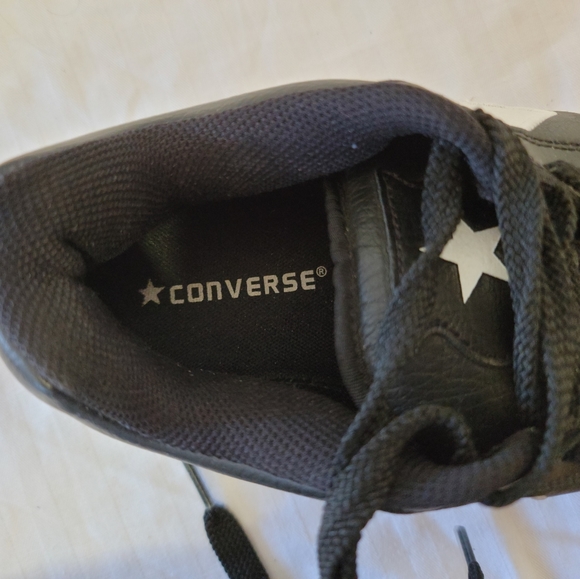 VERY RARE Converse Skateboarding Sneakers, Black & White Leather, US Men's 10 - Picture 7 of 7